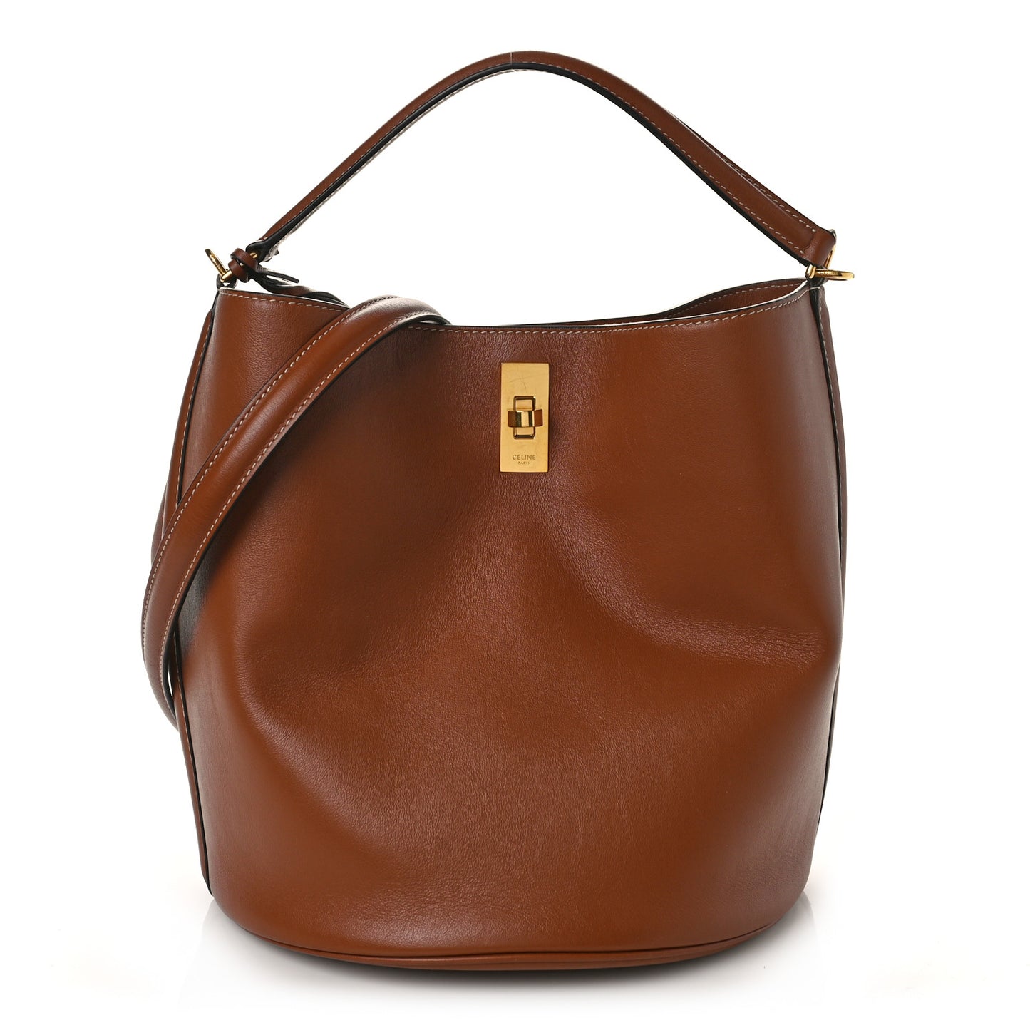Smooth Calfskin Bucket 16 Bag Tan