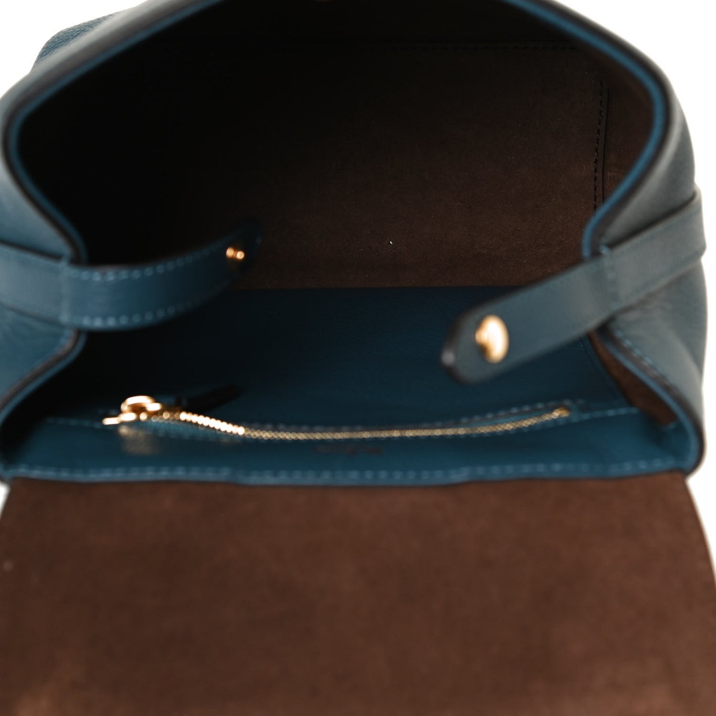 Classic Grain Calfskin Mini Bayswater Backpack Deep Sea