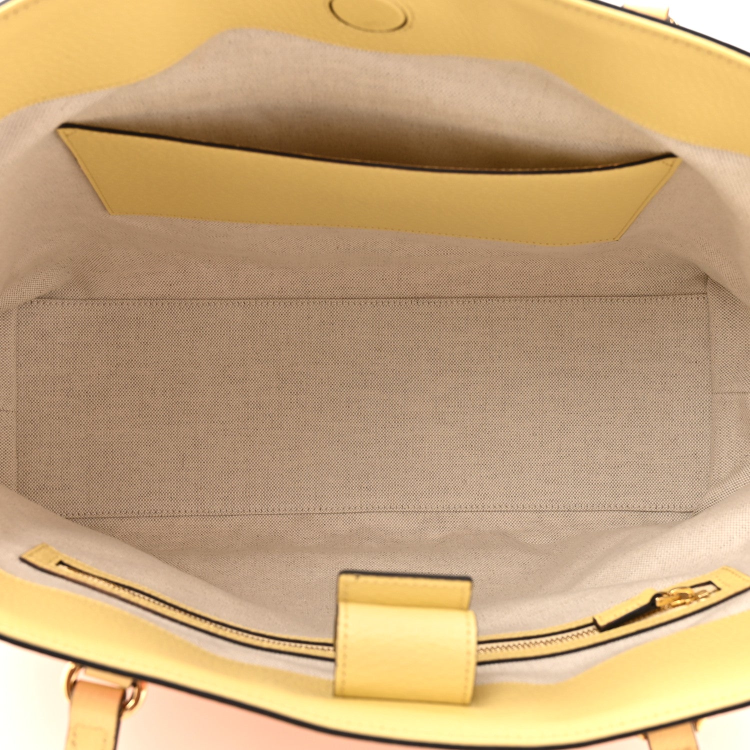 Gucci Straw Textured Dollar Calfskin Cancun Medium Ophidia Shopping Tote Orange Yellow 5 of 11