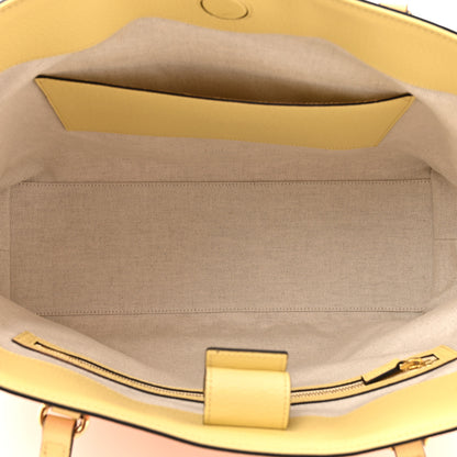 Gucci Straw Textured Dollar Calfskin Cancun Medium Ophidia Shopping Tote Orange Yellow 5 of 11