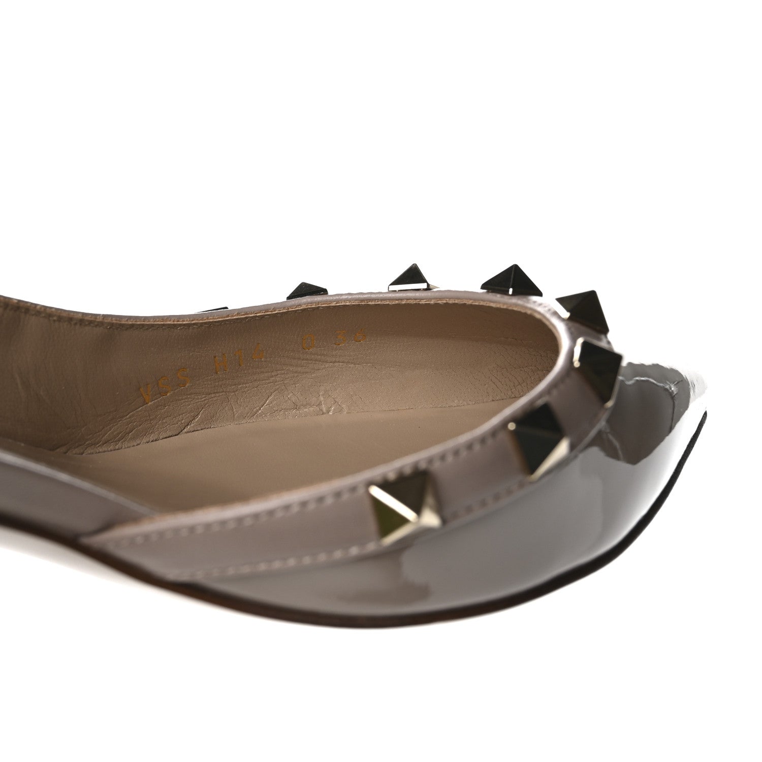 Valentino Garavani Patent Rockstud Half d'Orsay Slingback 50mm Pumps 36 Poudre 8 of 10
