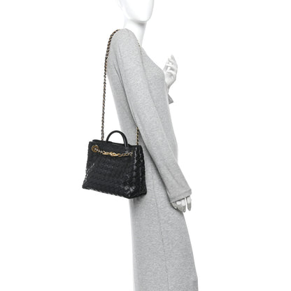 Bottega Veneta Nappa Intrecciato Small Andiamo With Chain Shoulder Bag Black Black 2 of 9