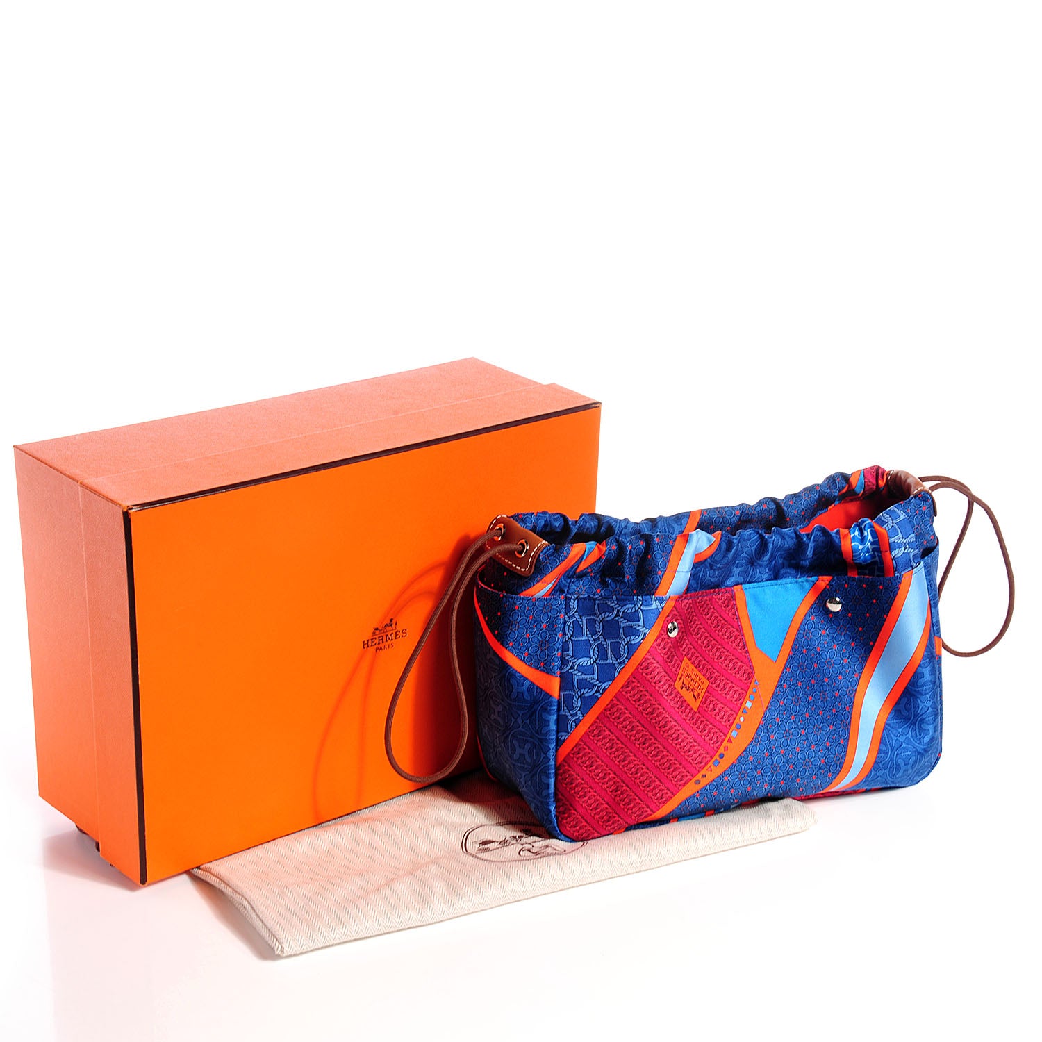 Hermes Silk Fourbi Carre en Cravates 30 GM Pouch Sapphire Bleu 5 of 10