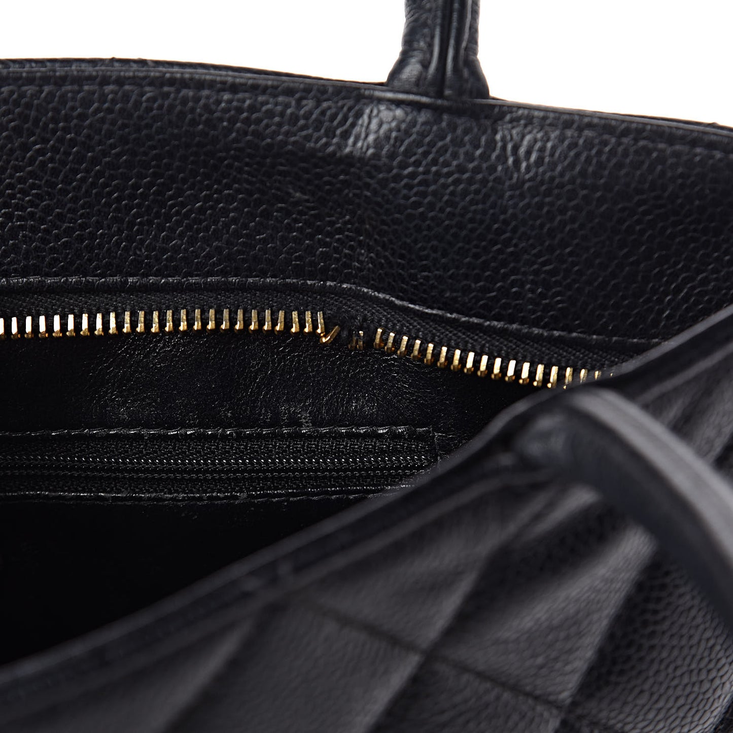Caviar Quilted Medallion Tote Black