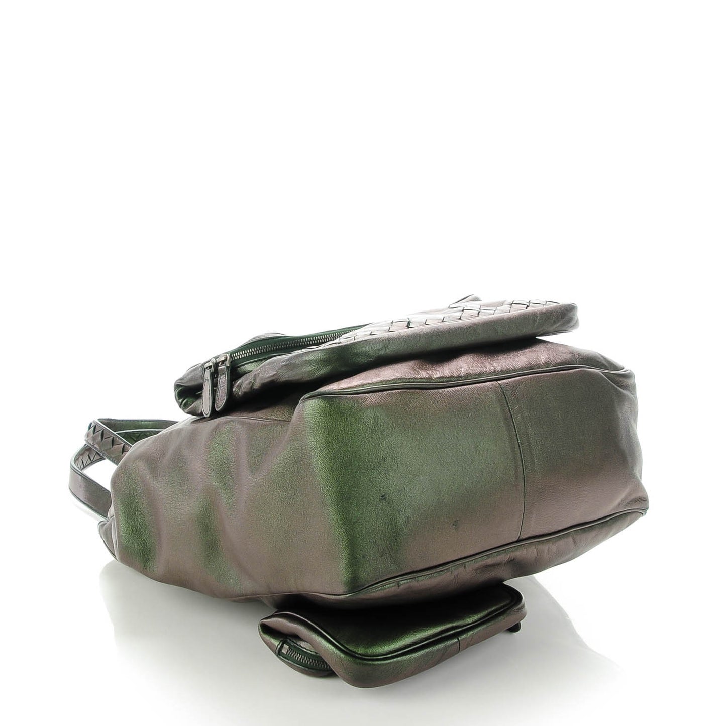 Iridescent Scarabee Pocket Tote Green