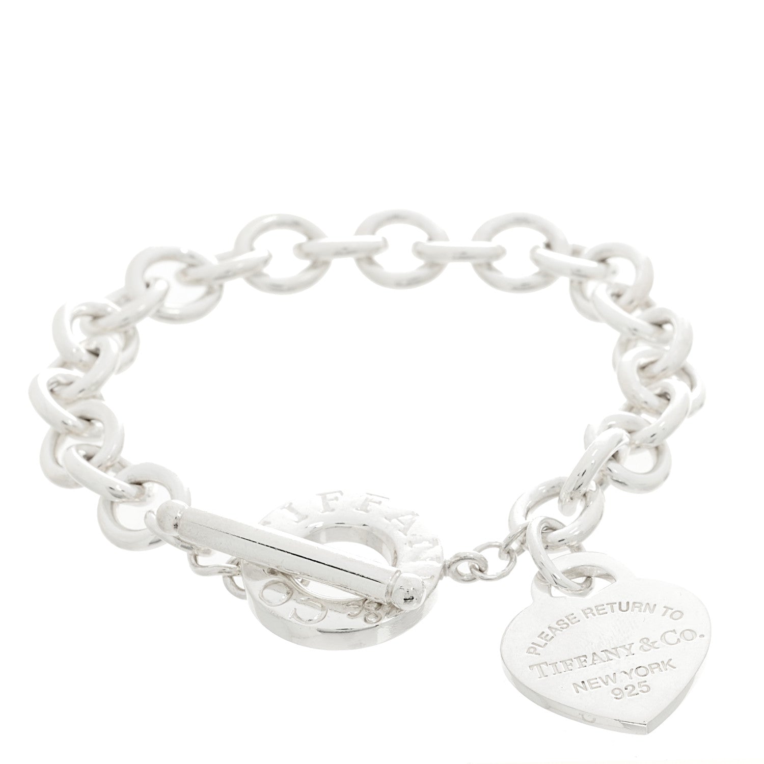 Tiffany Sterling Silver Return To Tiffany Heart Tag Toggle Bracelet 1 of 3