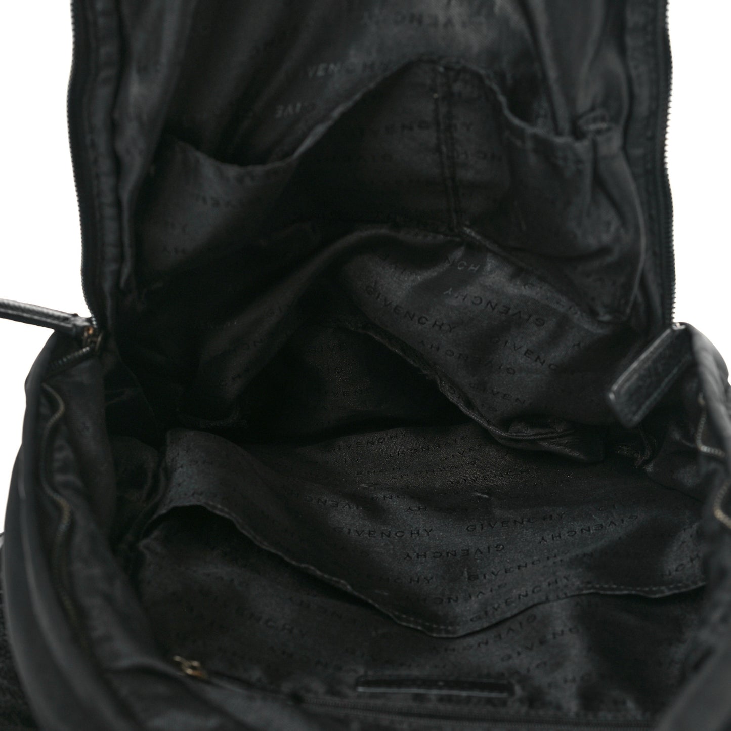 Nylon Calfskin Studded Backpack Black