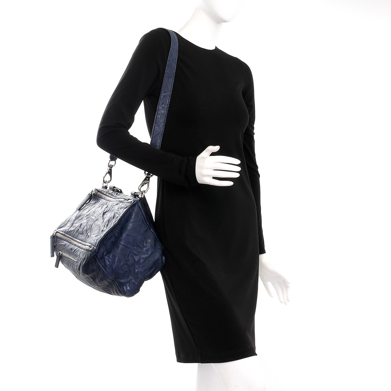 Givenchy Tumbled Sheepskin Medium Pandora Night Blue 2 of 9