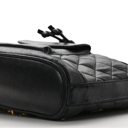 Chanel Lambskin Quilted CC Backpack Black 9 of 9