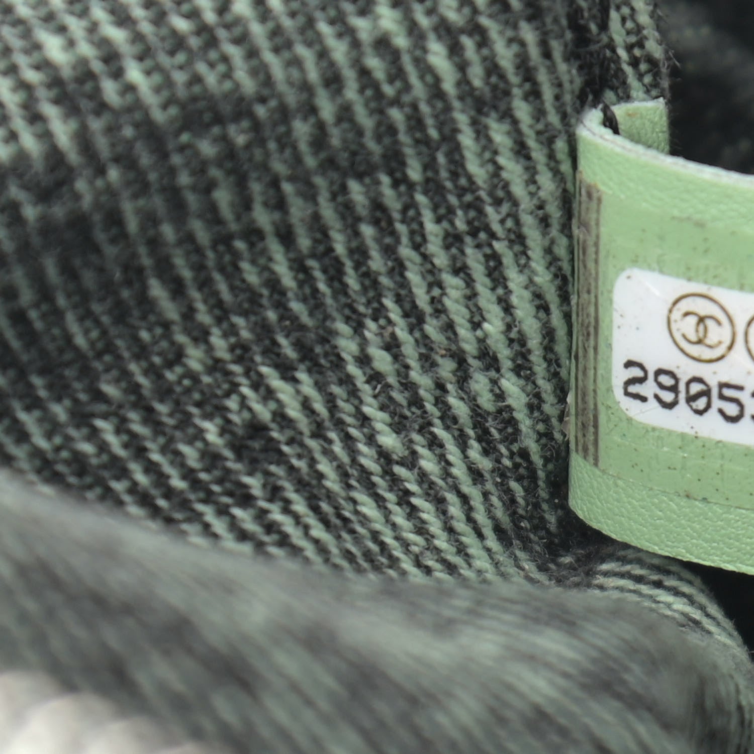 Chanel Denim Quilted Denimpression Waist Bag Green Black 7 of 11
