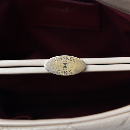 Chanel Aged Calfskin Large Just Mademoiselle Bowling Bag Beige 10 of 11