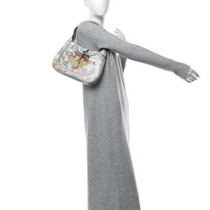 Gucci New Shangai Calfskin Tiger Savanah Small Jackie 1961 Hobo Chalky White Multicolor 2 of 10