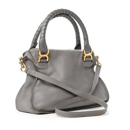 Chloe Calfskin Medium Marcie Satchel Cashmere Grey 3 of 11