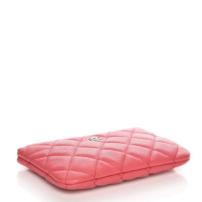 Chanel Caviar Quilted Small Cosmetic Case Dark Pink 4 of 8