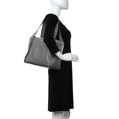 Stella McCartney Eco Alter Nappa Perforated Shoulder Bag Grey 2 of 10