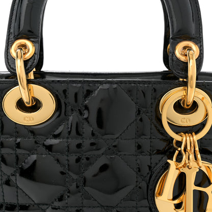 Christian Dior Patent Cannage Mini Lady Dior Black 8 of 15