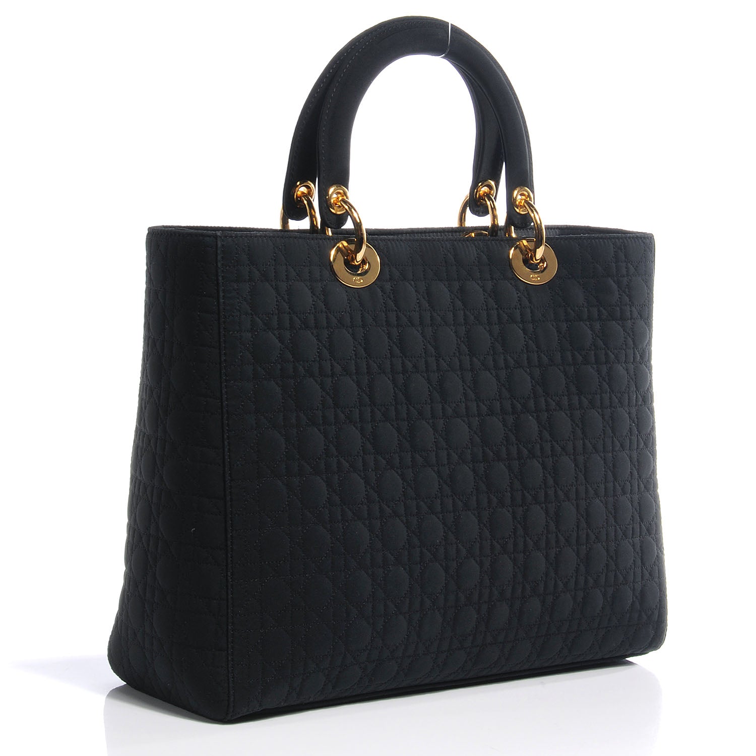 Christian Dior Nylon Cannage Large Lady Dior Black 3 of 9