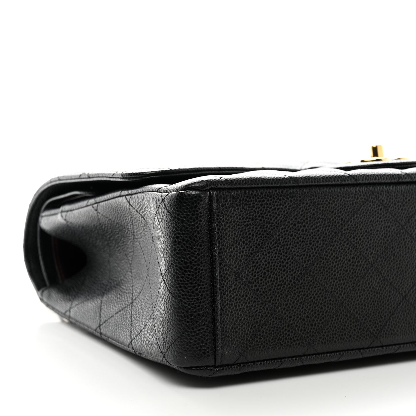 Caviar Quilted Maxi Double Flap Black