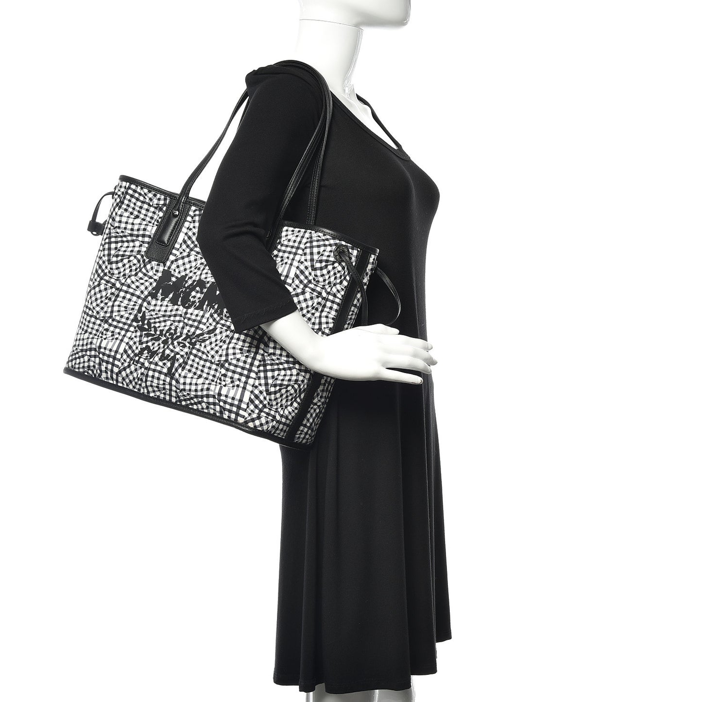 Visetos Medium Liz Reversible Shopper Tote Black
