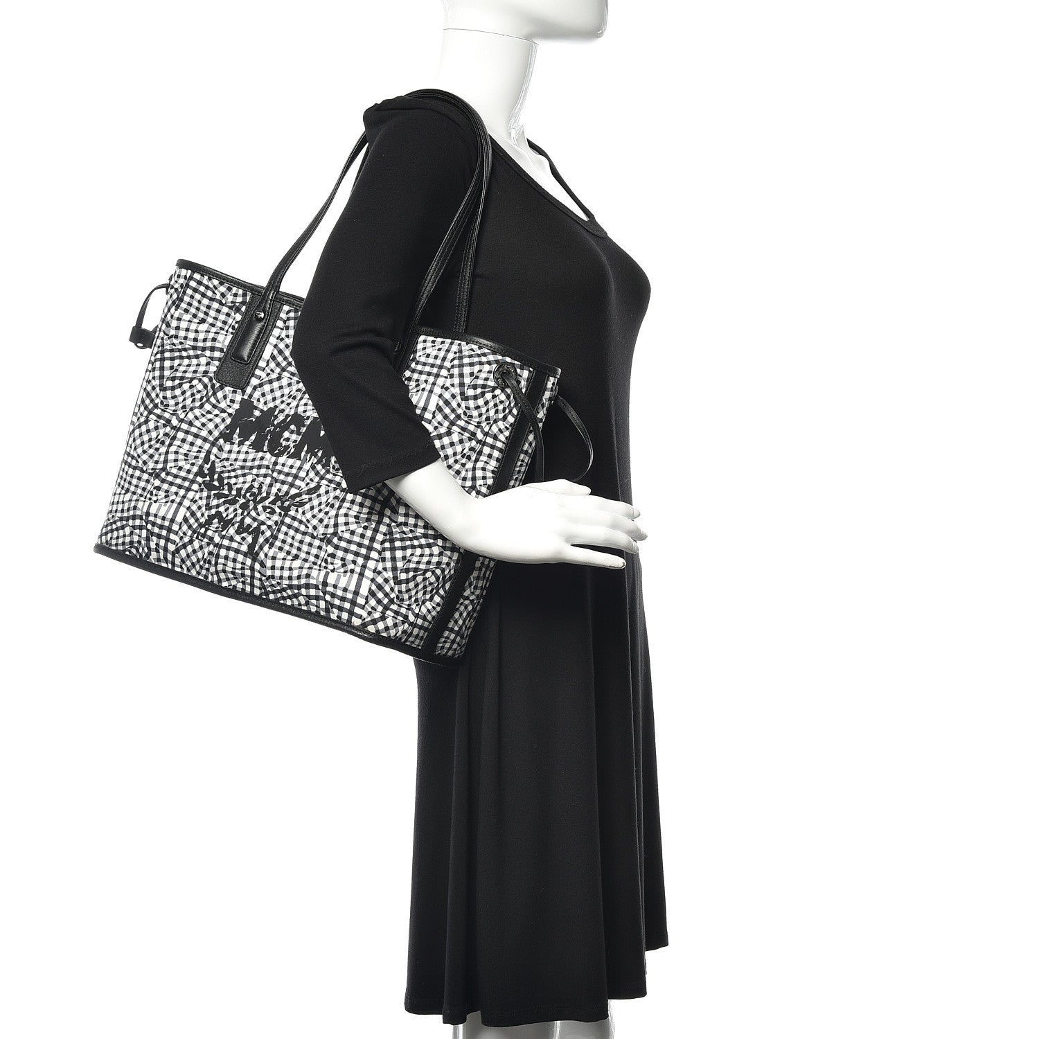 MCM Visetos Medium Liz Reversible Shopper Tote Black 2 of 14