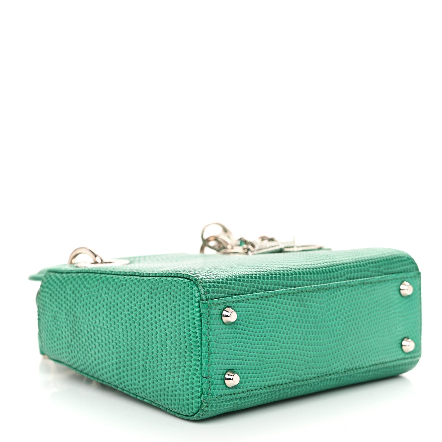 Lizard Swarovski Crystal Mini Lady Dior Green