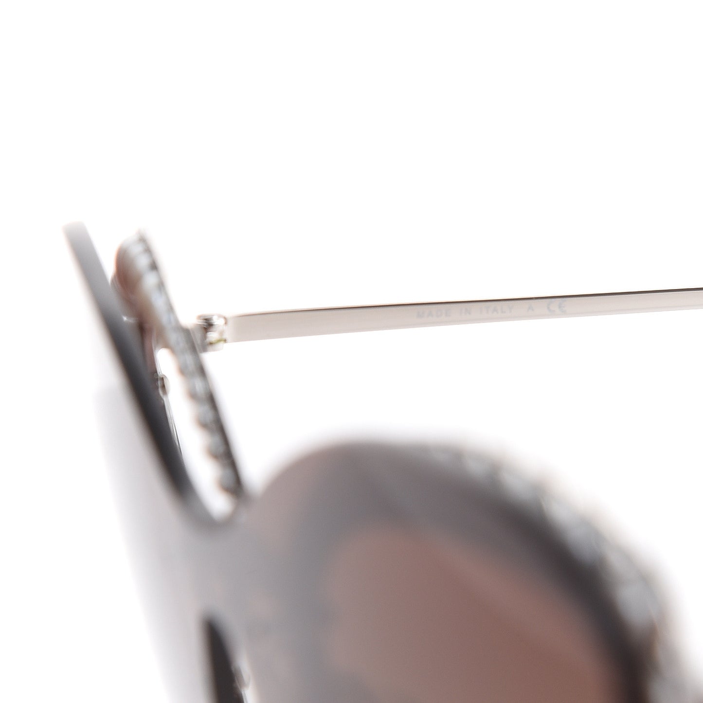 Acetate Metal Pearl Butterfly Sunglasses 4236-H Brown