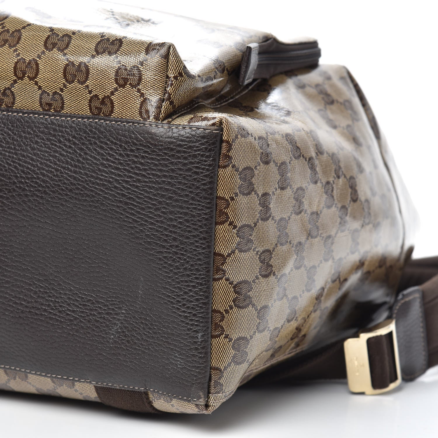 Gucci Crystal Monogram Backpack Dark Brown 11 of 13