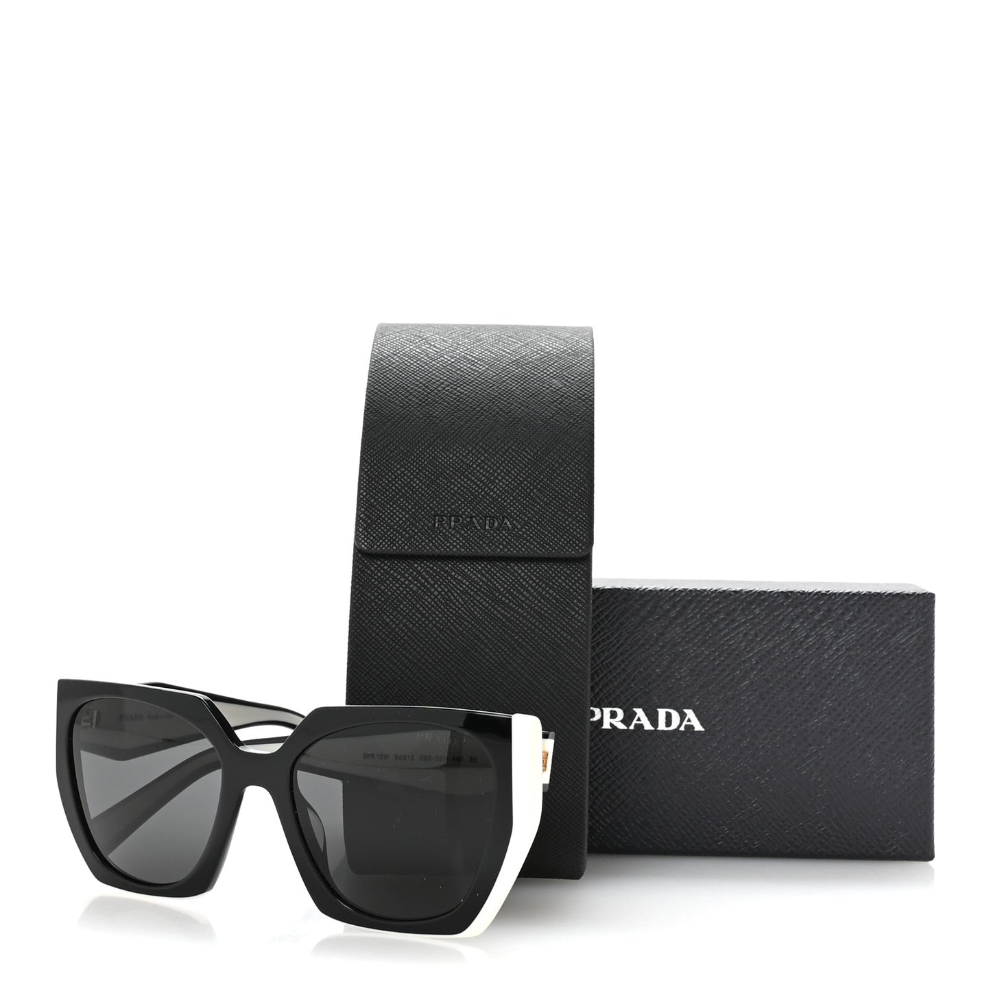 Acetate Sunglasses SPR 15W Black White