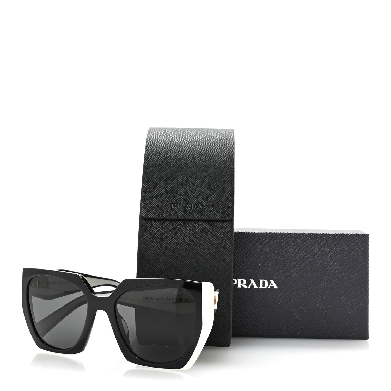 Prada Acetate Sunglasses SPR 15W Black White 8 of 8