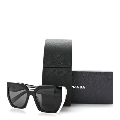 Prada Acetate Sunglasses SPR 15W Black White 8 of 8