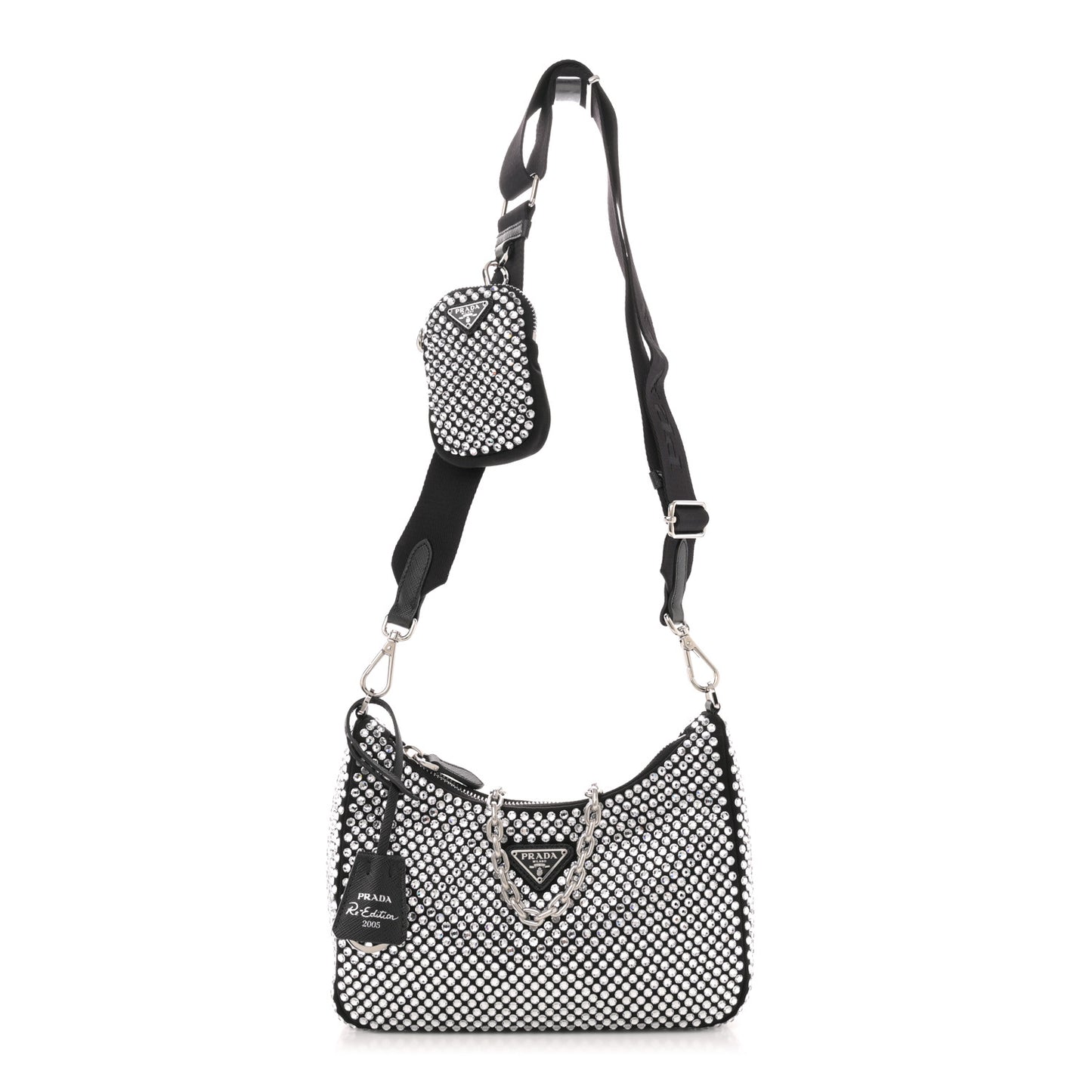 Satin Crystal Re-Edition 2005 Shoulder Bag Cristal