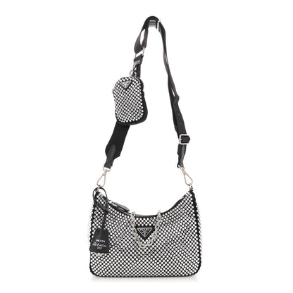 Prada Satin Crystal Re-Edition 2005 Shoulder Bag Cristal 1 of 10