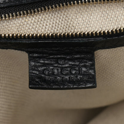 Gucci Pebbled Calfskin Medium Soho Shoulder Bag Black 6 of 12