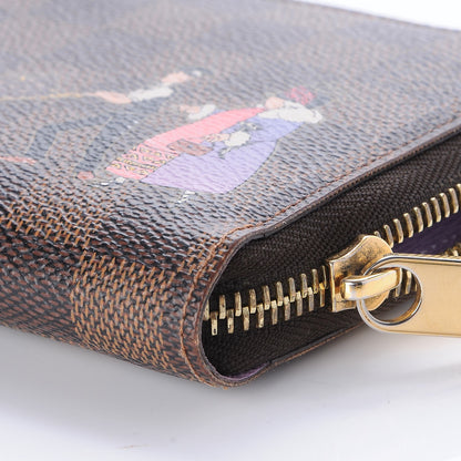 Louis Vuitton Damier Ebene Illustre Zippy Wallet Violet 9 of 11