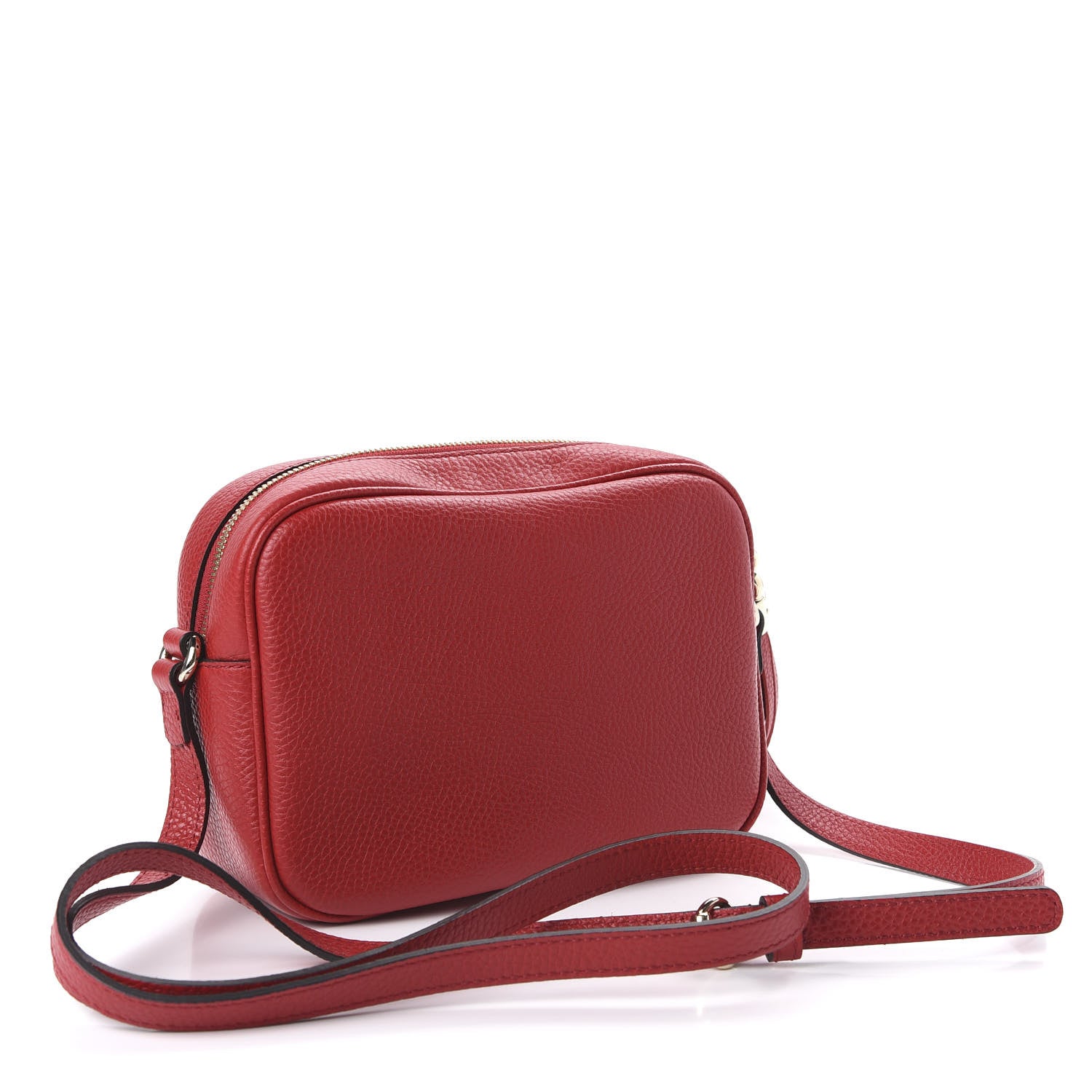 Gucci Pebbled Calfskin Small Soho Disco Bag Tabasco Red 3 of 10