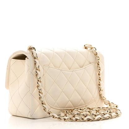 Chanel Lambskin Quilted Mini Rectangular Flap White 3 of 10