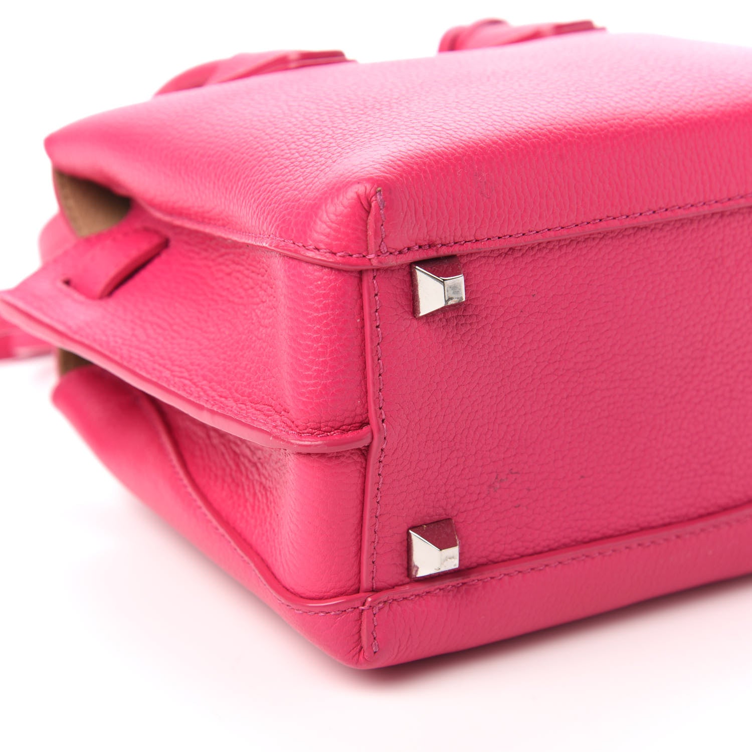MCM Grained Calfskin X-Mini Milla Tote Beetroot Pink 6 of 7