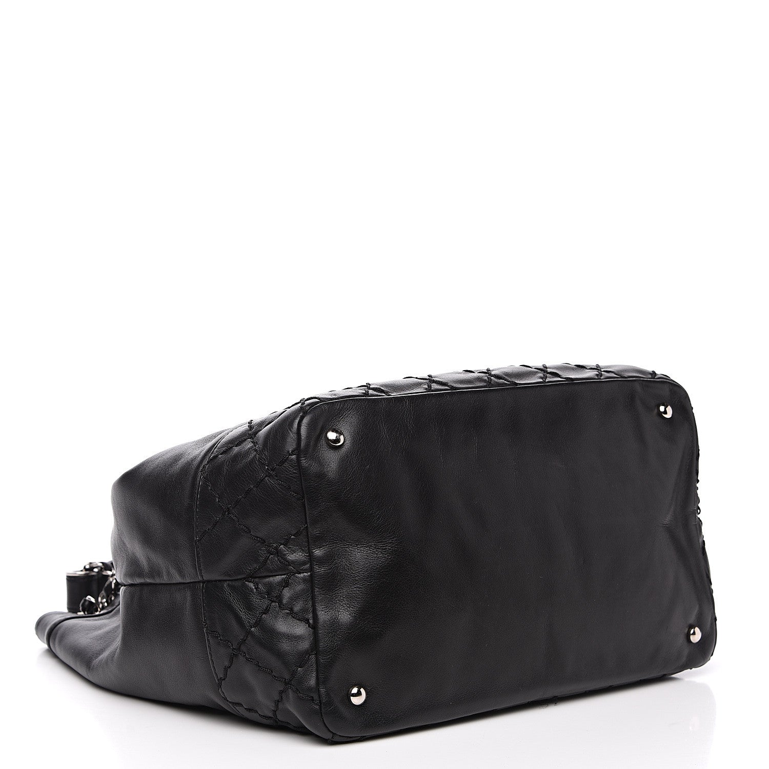 Chanel Calfskin Drawstring CC Bucket Bag Black 3 of 11
