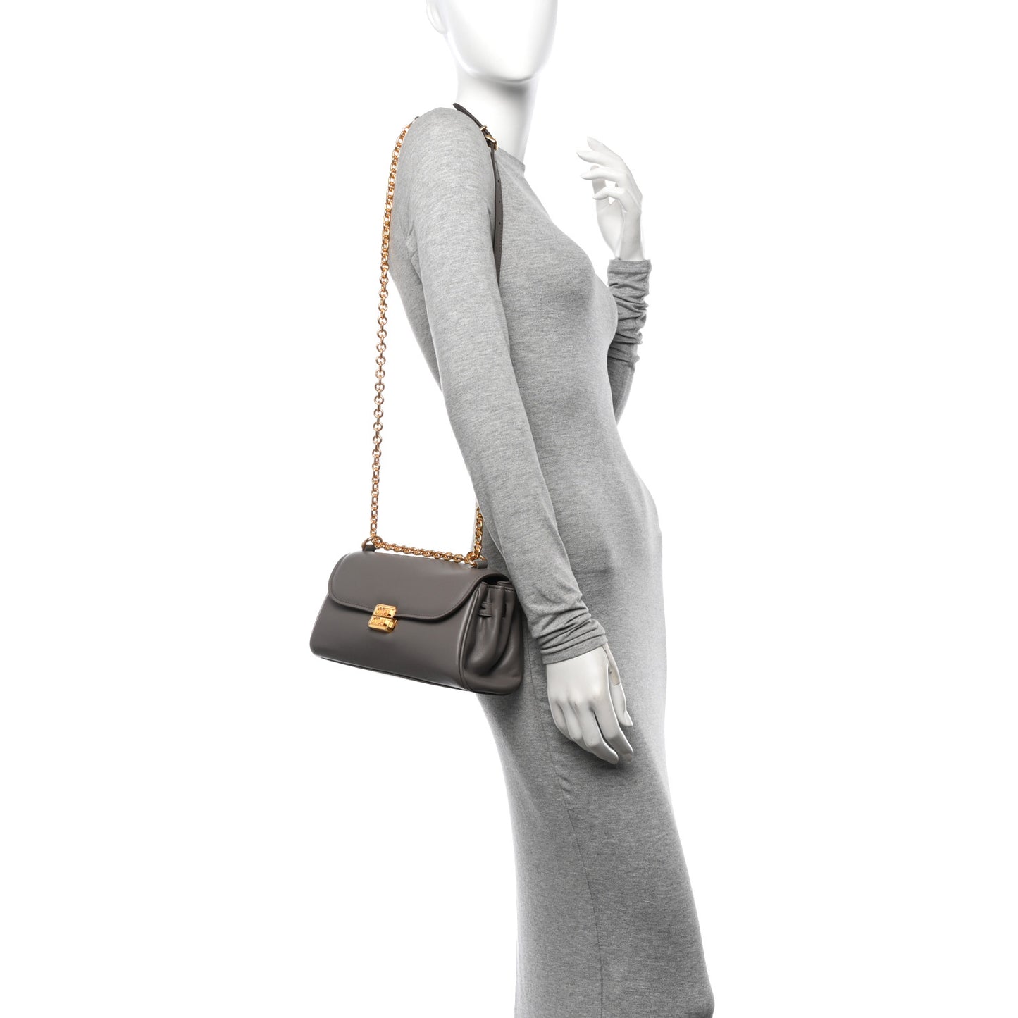 Fine Calf Shoulder Bag Argilla