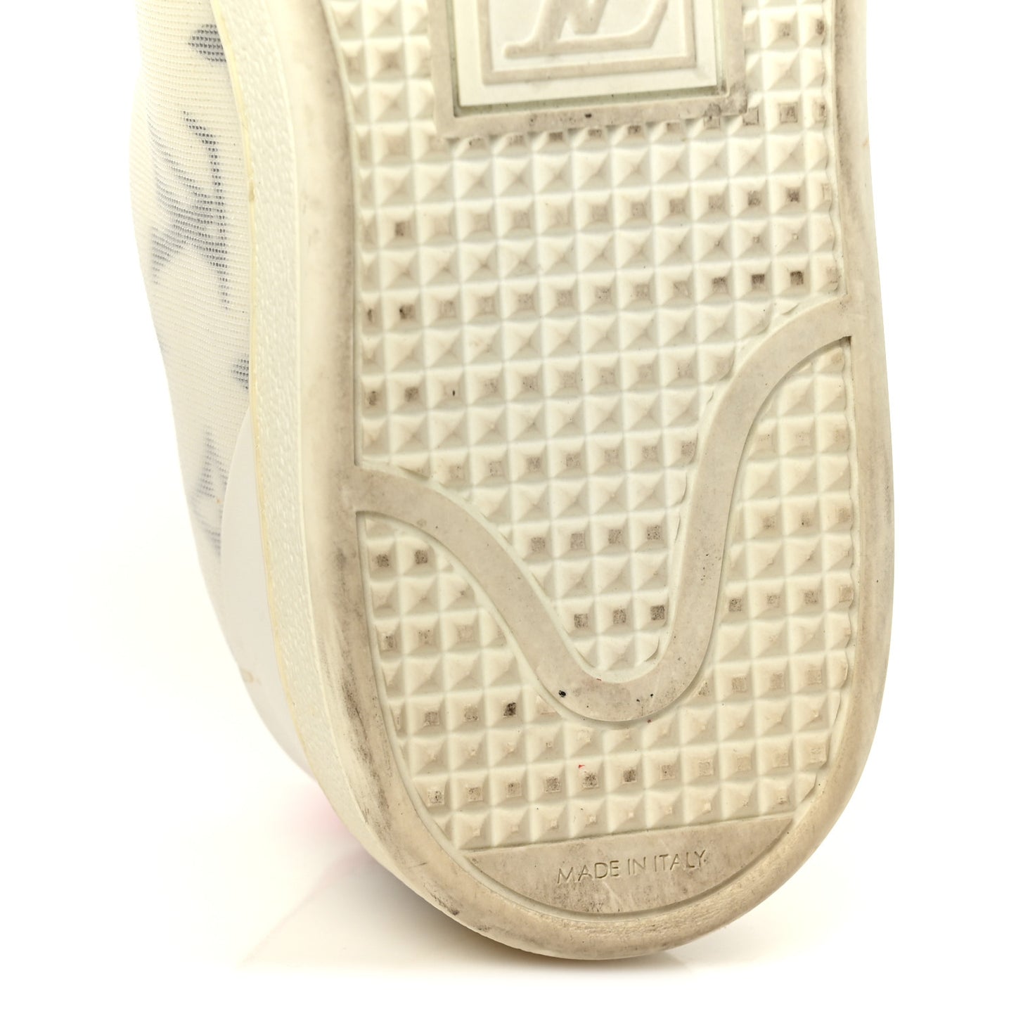 Technical Fabric Calfskin Monogram Frontrow Sneakers 35.5 Pink