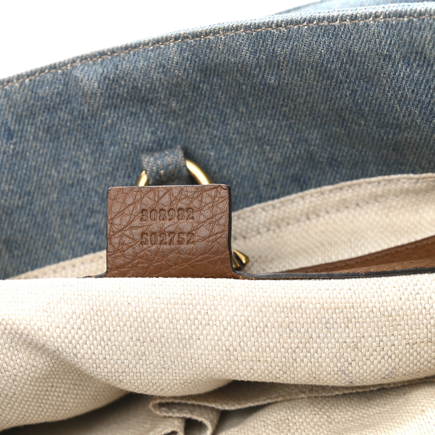 Gucci Denim Medium Soho Chain Shoulder Bag Blue 7 of 12