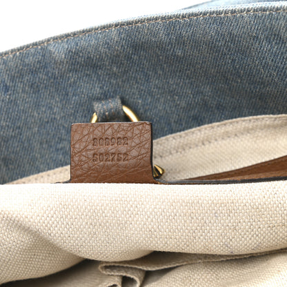 Gucci Denim Medium Soho Chain Shoulder Bag Blue 7 of 12