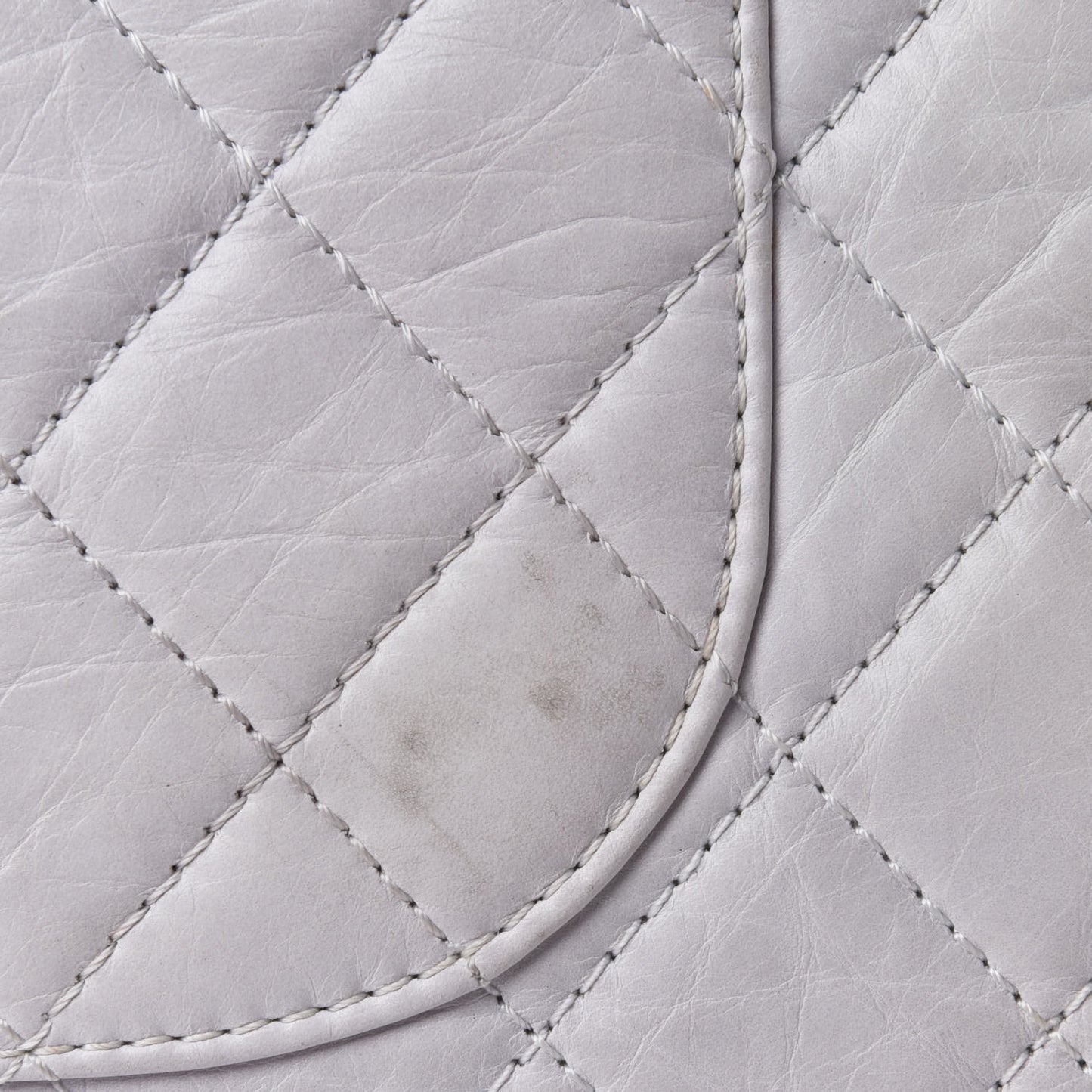 Aged Calfskin Quilted 50th Anniversary 2.55 Reissue 227 Flap Light Grey