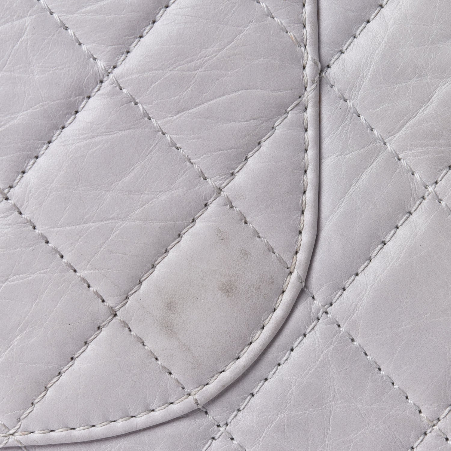 Chanel Aged Calfskin Quilted 50th Anniversary 2.55 Reissue 227 Flap Light Grey 5 of 5