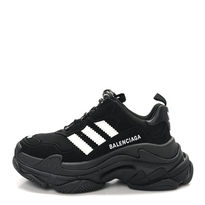 Balenciaga x ADIDAS Fabric Mesh Womens Triple S Sneakers 36 Black 1 of 8