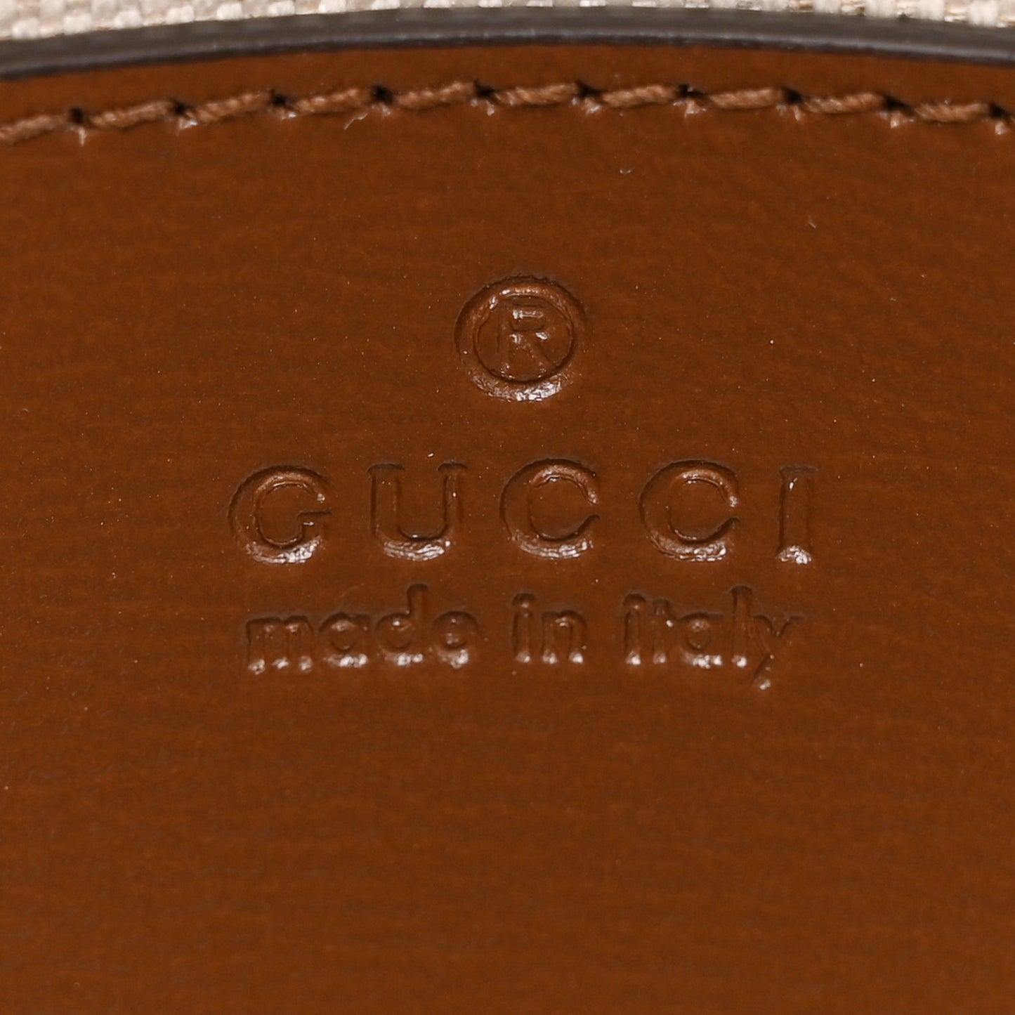 GG Supreme Monogram Web Mini Horsebit 1955 Shoulder Bag Beige Brown Sugar