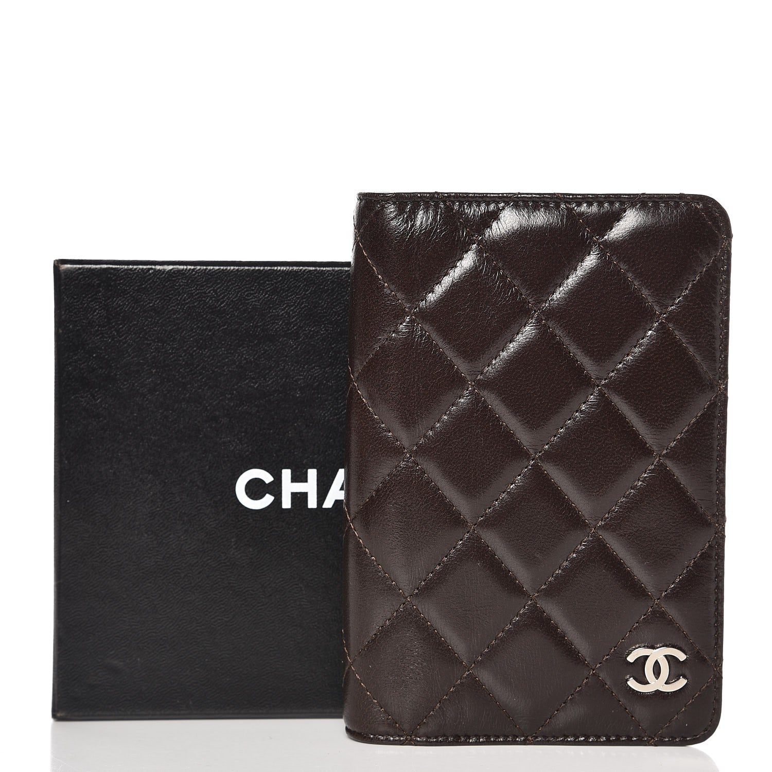 Chanel Glazed Lambskin Quilted Agenda Cover Brown 10 of 10