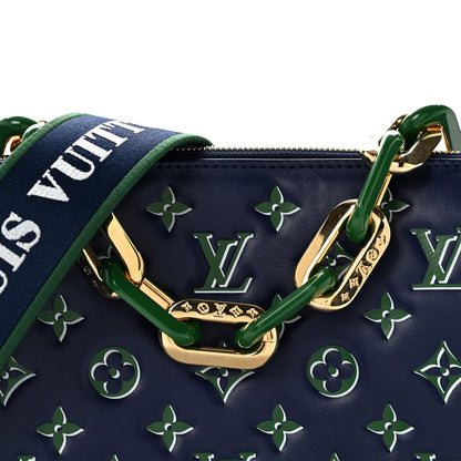 Louis Vuitton Lambskin Embossed Monogram Coussin PM Blue Green 7 of 11