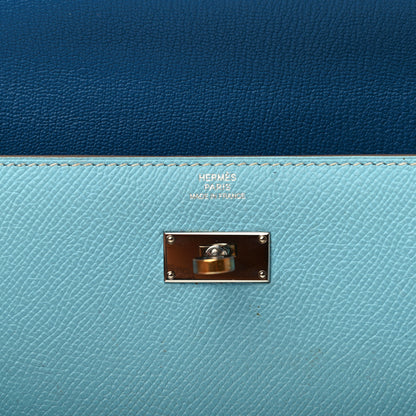 Hermes Epsom Kelly Longue Wallet Celeste 6 of 9