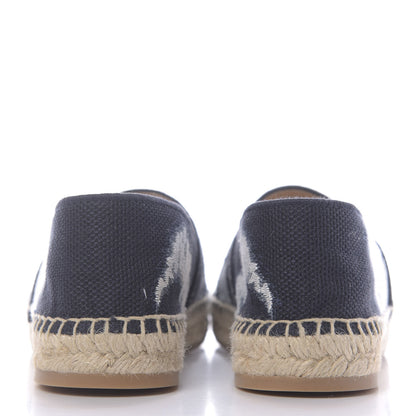 Christian Dior Canvas Tie and Dior Embroidered Granville 15mm Espadrilles 38.5 Denim 5 of 10